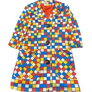 Fashion Brand Company Penelope Gazin Check Jacket Retro Clowncore Rare‎